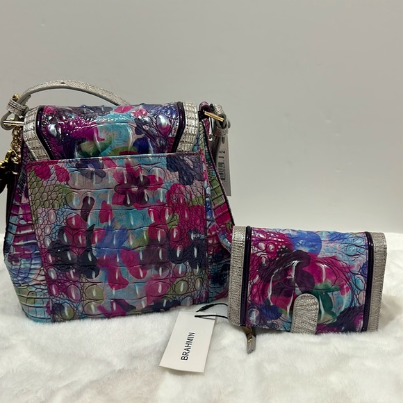 Brahmin Margo crossb and Hannah wallet in lavender blossoming - Picture 8 of 15